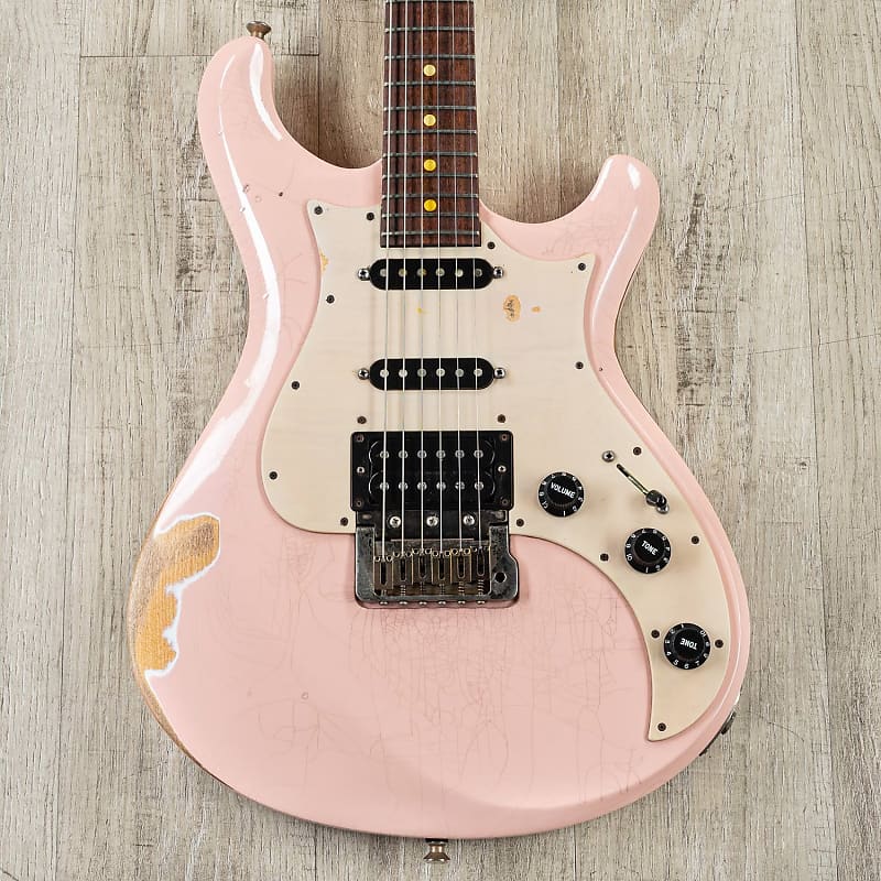 Knaggs Chesapeake Severn Trem HSS Guitar, Aged Shell Pink, Rosewood Fretboard image 1