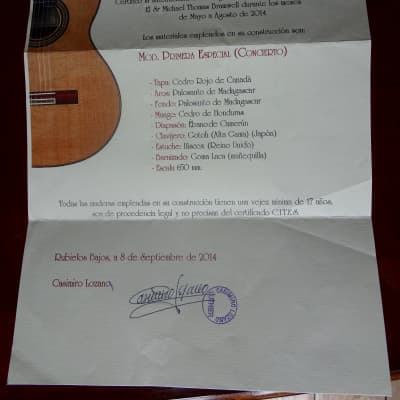 Casimiro Lozano Concert Guitar 2014 French Polish image 6