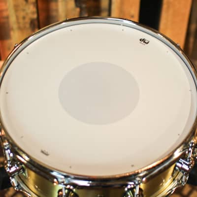 DW 5.5x14 Performance Brass Snare Drum - DRPM5514SSBP image 4