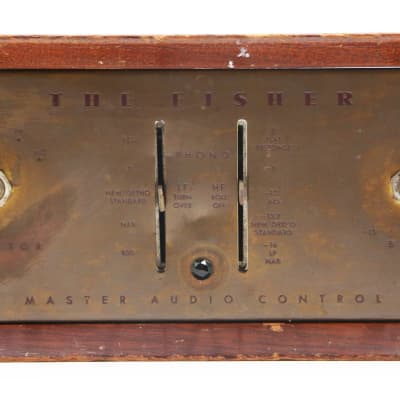 1954 The Fisher Model 50-C-3 Master Audio Control – 3rd Gen. 50-C Vintage Tube PreAmplifier Stereo PreAmp Unit w/ Original Wood Enclosure image 10