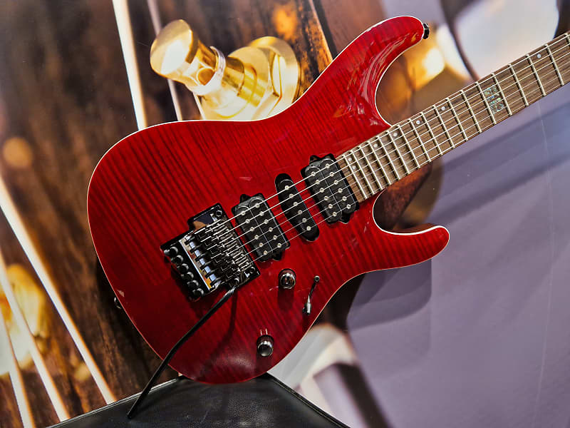 Ibanez KIKO100-TRR Kiko Loureiro Signature E-Guitar 6 String - Transparent Ruby Red + Case image 1