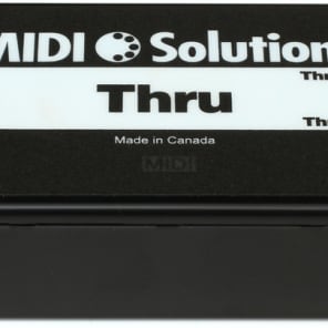 MIDI Solutions MultiVoltage Thru 1-in 2-out MIDI Through Box image 2