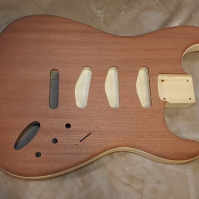 Unfinished 3pc Poplar Stratocaster Body 2pc Rosewood Top S/S/S Pickup Routes Back Control Cavity image 1