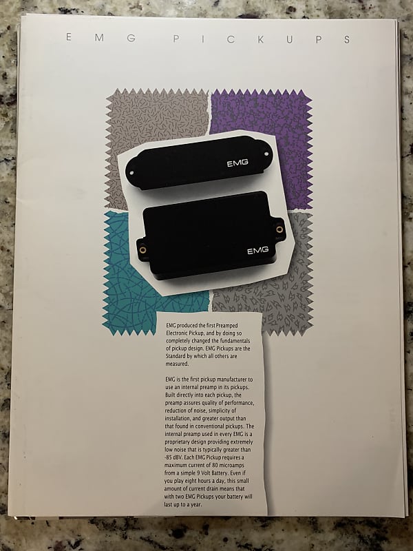 EMG Catalog Brochures Pickup Lines Vintage H 85 89 image 1
