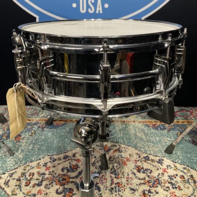 Ludwig - 14x5" Supraphonic, Trans Badge Snare Drum 1958-1959 - Chrome Over Brass. Stunning! image 11
