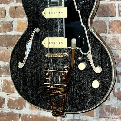 D'Angelico Excel 59 Hollowbody Electric Guitar - Black Dog with Sheild Tremolo,  Support Small Business & Buy It Here ! for sale