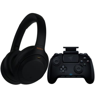 Sony WH-1000XM4 Wireless Bluetooth Noise Canceling Over-Ear Headphones  (Black) Bundle with 10000mAh Ultra-Portable LED Display Wireless Quick  Charge