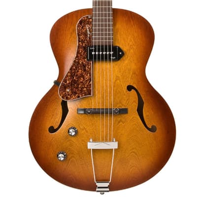 Godin 5th Avenue P90 Left Handed Hollowbody Guitar - Cognac Burst image 4