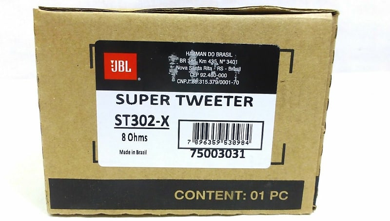 JBL ST302-X Super Tweeter 125 Watt RMS 8 Ohm ST302X