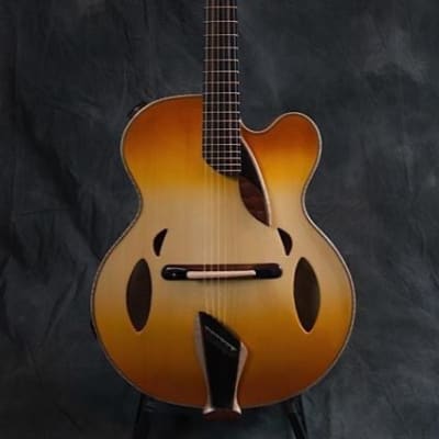 2013 Mirabella Trapdoor model "Bourbon on the Rocks" Acoustic Archtop image 13
