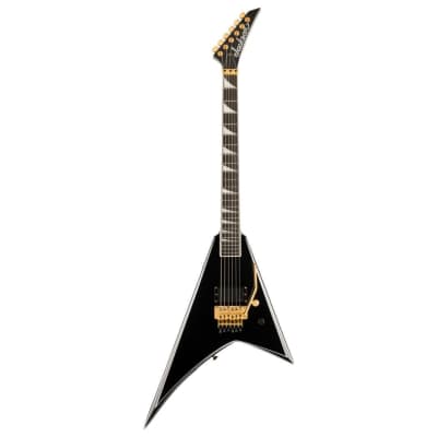 Jackson Concept Series Rhoads RR24 FR H 6-String Right-Handed Electric Guitar with Ebony Fingerboard (Black with White Pinstripes) for sale