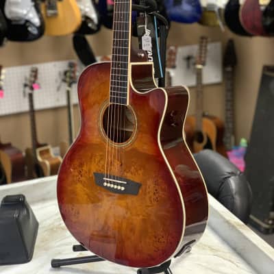 Washburn Deep Forest Burl ACE 2020s - Amber Fade image 3
