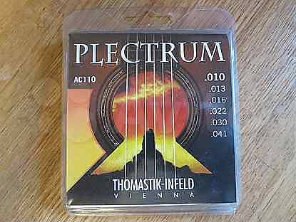 Thomastik AC110 Plectrum Bronze Round Wound Acoustic Guitar Strings Extra Light .10 .41 NEW