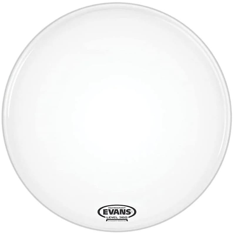Evans BD24RSW-NP EQ3 Resonant Smooth White Bass Drum Head with No Port - 24" image 1