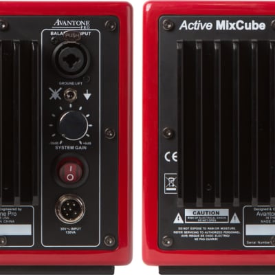 Avantone MixCube Active 10th Anniversary Full-Range Mini Monitor Pair, Red image 3