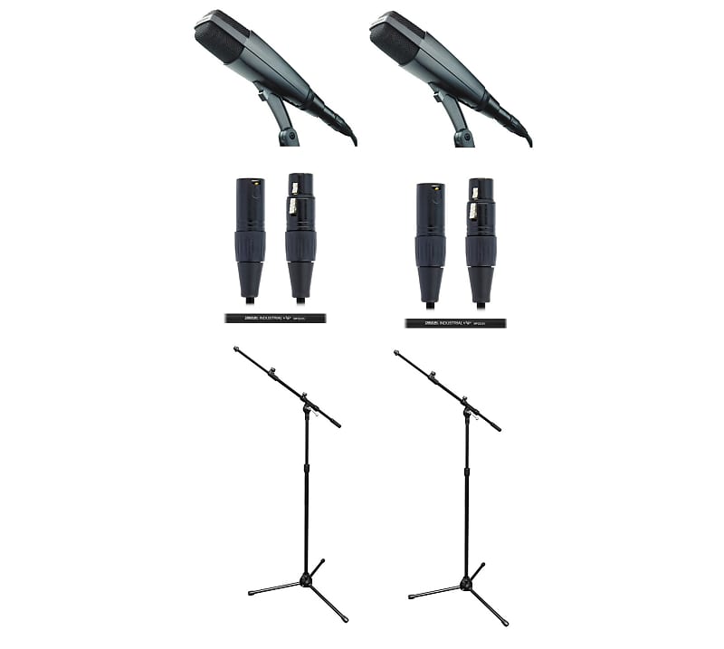 Mint Sennheiser MD421-II-DUO-K MD421-II DUO Microphone Bundle with Stands / Booms and Cables image 1