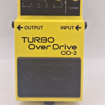 ギター BOSS TURBO OverDrive OD-2 1987 Boss Turbo Overdrive OD-2 1993 Vintage Guitar Pedal Black