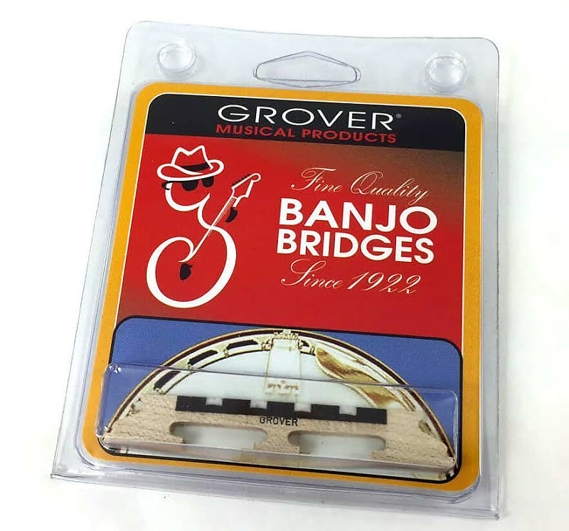 Grover Acousticraft™ Tenor 4-string Banjo Bridge 3-Legged 1/2" Tall Model # 90 image 1
