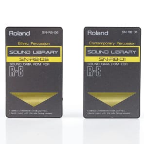 ROLAND SN-R8-06 Ethnic & SN-R8-01 Contemporary Percussion R8 ROM Cards #26745 image 1