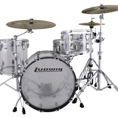 Ludwig *Pre-Order* Vistalite Clear Fab Kit 14x22/16x16/9x13 Shell Pack Drums Set Special Order Authorized Dealer image 3
