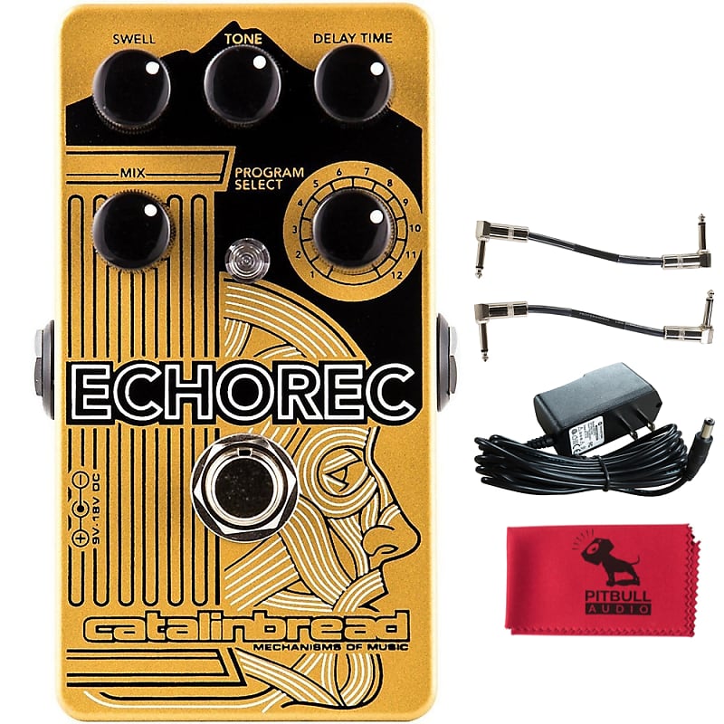 Catalinbread Echorec Multi-Tap Echo Pedal w/ Power Supply, Patch