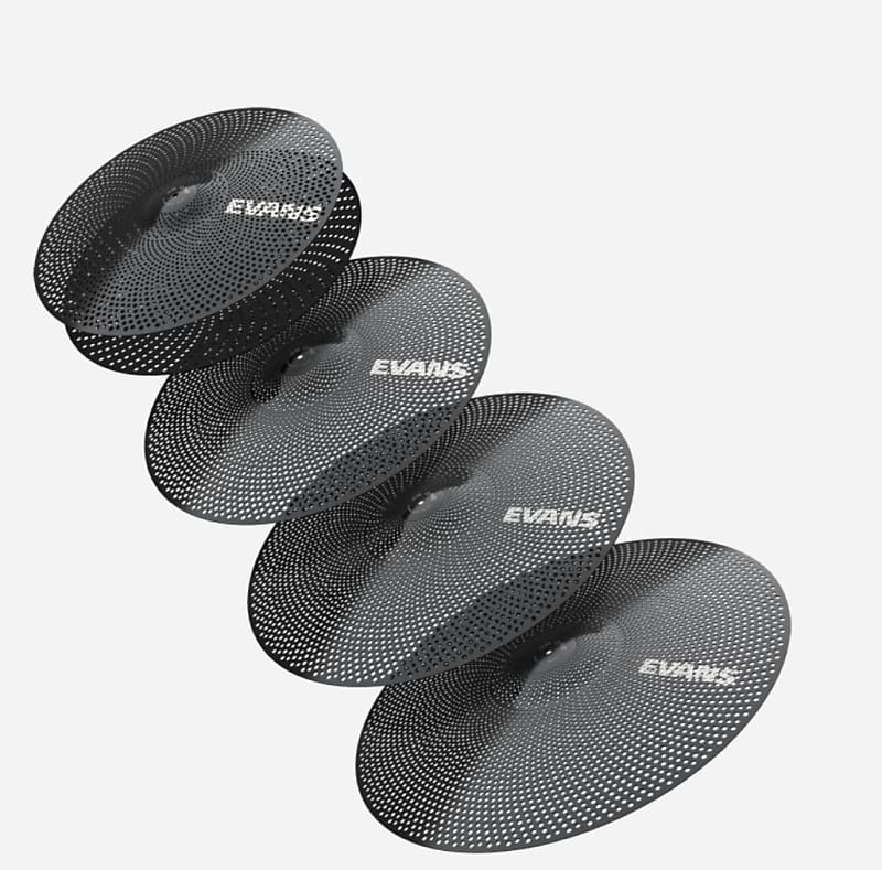 Evans dB One Low Volume 14/16/18/20" Cymbal Pack 2020s - Black image 1