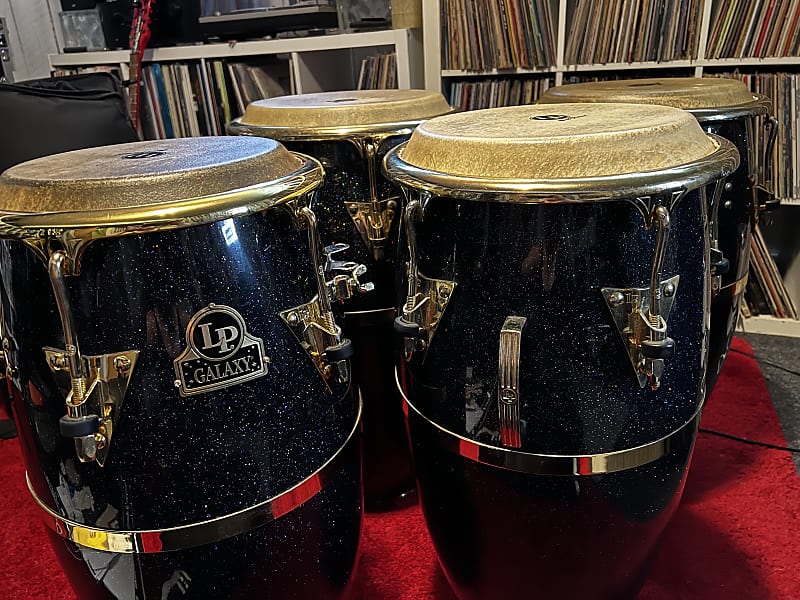 LP Latin Percussion Galaxy Fiberglass Congas Set of 4 Final Reverb
