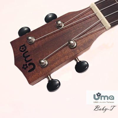 Uma Taiwan Baby-T all Acacia koa Long-scale neck Concert ukulele with  armrest image 9