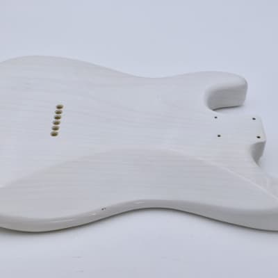 4lbs 3oz BloomDoom Nitro Lacquer Aged Relic White Blonde Hardtail S-Style Vintage Custom Guitar Body image 11