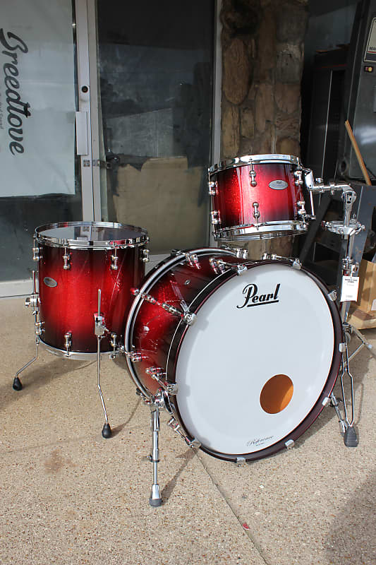 Pearl Reference Pure 3 Piece Shell Pack - Scarlet Sparkle Burst Lacquer