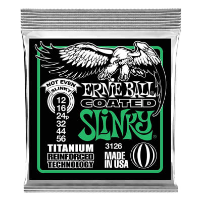 Ernie Ball Coated Electric Titanium RPS Not Even Slinky Set, .012 - .056 image 2