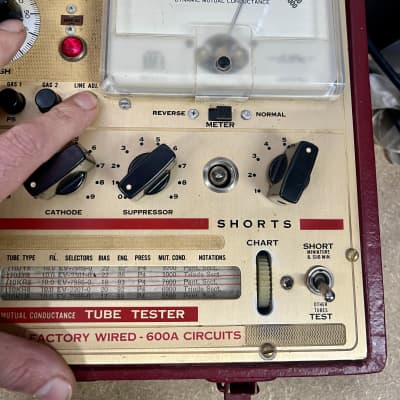 Hickok Model 800k-600A Circuits - Dynamic Mutual Conductance - Rare Maroon Tube  Tester w/ Original Manual/Booklets; Tested | Reverb