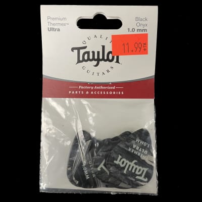 Taylor Premium Darktone 351 Thermex Ultra Guitar Picks 6-pack Black Onyx 1.00mm image 2