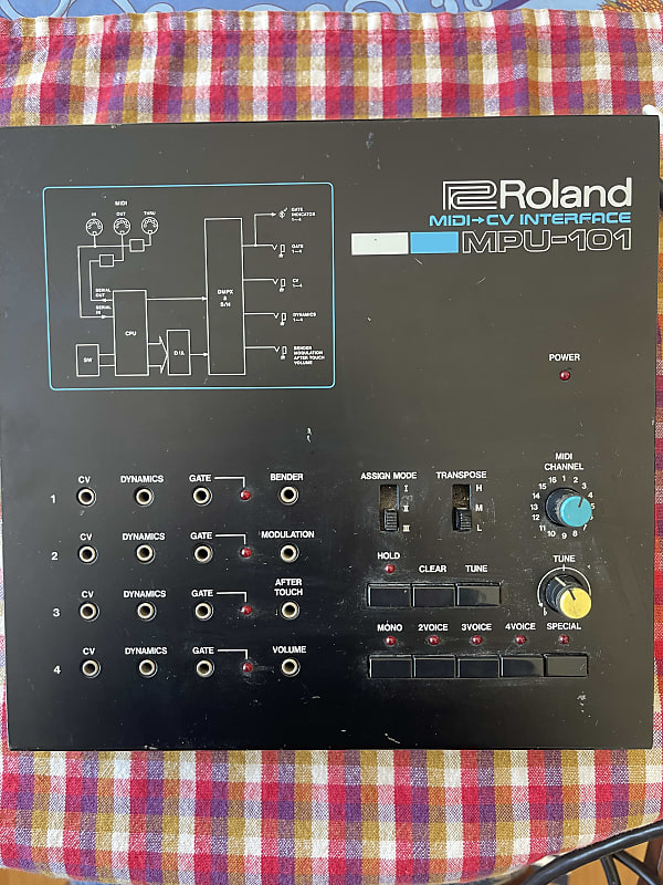 通電OK！ROLAND MPU-101 MIDI-CV INTERFACE Roland MPU-101 Midi to CV Interface Vintage Analog Modular
