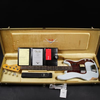 Fender Custom Shop 63 Precision P Bass Heavy Relic Sonic Blue 2023 ( R129743) image 3