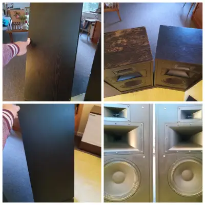 Klipsch  Quartet Floor Speakers Tested Working Good Condition image 1
