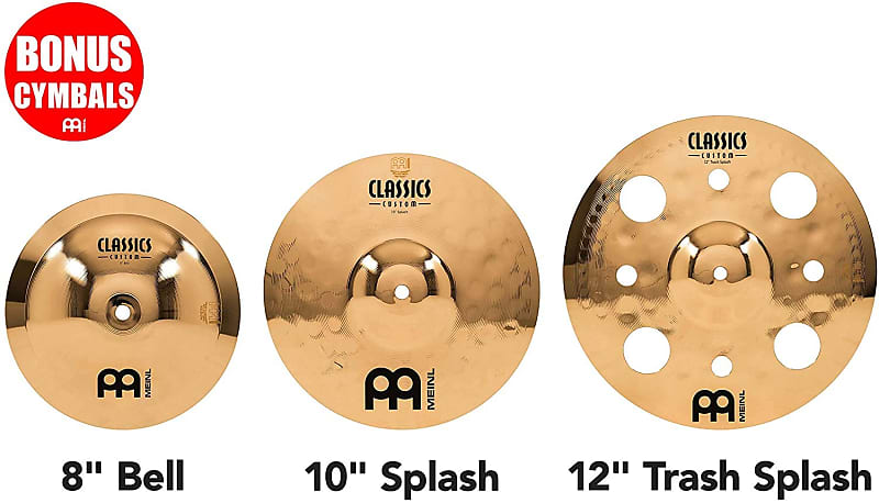 Meinl Cymbals CC4680-TRB Classics Custom Pack Triple Bonus Cymbal Box Set  with FREE 8