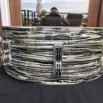 Ludwig 1963 "Ringo-Beatle Spec" Black Oyster Jazz Festival, 5, 5/16" x 14", Holy Grail! Clean! image 17