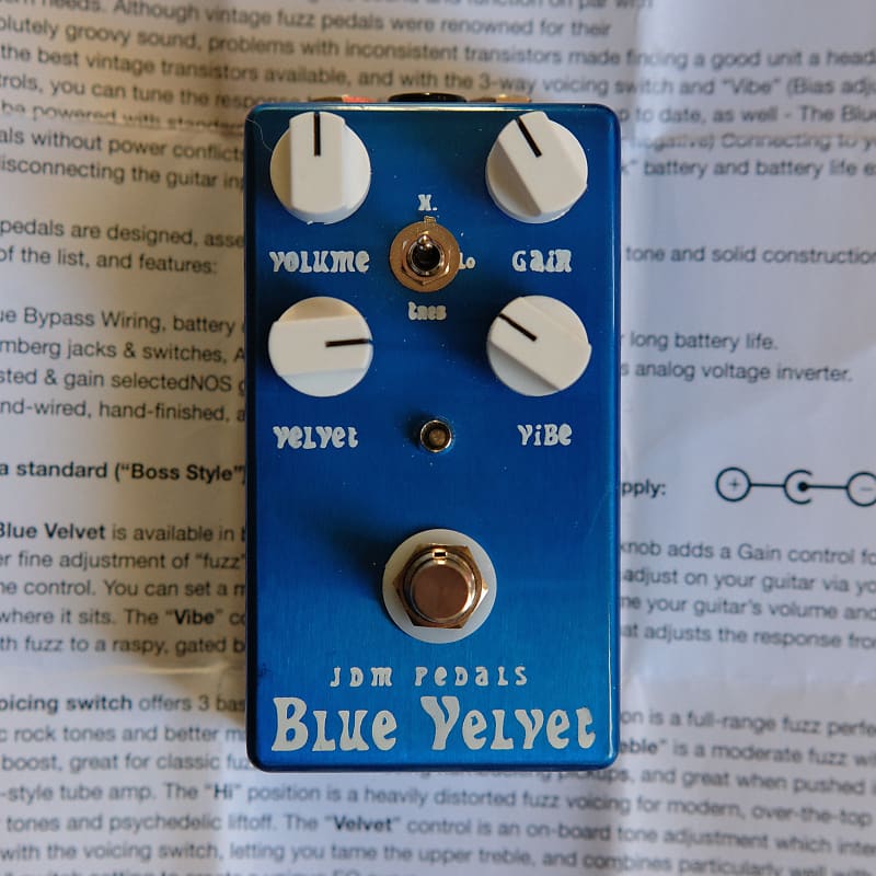 JDM Blue Velvet Germanium Fuzz, 4 Knob Reverb