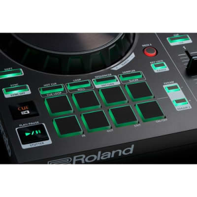 Roland DJ-202 Serato DJ Controller with KRK ROKIT RP5 G3 ACTIVE STUDIO MONITOR (PAIR) and RCA Cables image 8