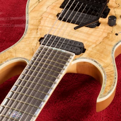 B.C. Rich Shredzilla 8 Prophecy Exotic Archtop with Floyd Rose Left Handed Spalted Maple SZA824FRSML image 7