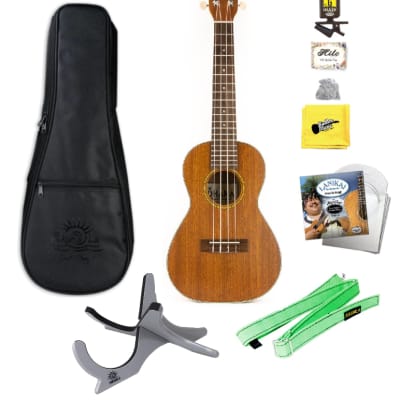 Ohana CK-20 Solid Top Concert Ukulele with Bag, Tuner, Strings, Stand, More image 1