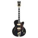 D'Angelico Excel 59 Hollowbody Electric Guitar - Solid Black with Stairstep Tailpiece