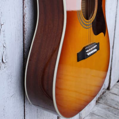 Epiphone Hummingbird Artist Acoustic Faded Guitar Cherry Sunburst with Gig Bag image 9