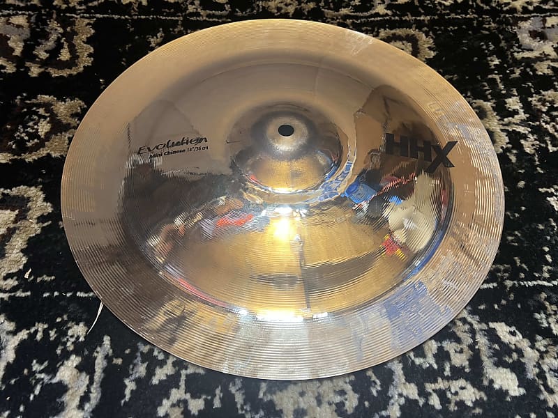 (MINT) Sabian 14" HHX Evolution Mini Chinese Cymbal - Brilliant image 1