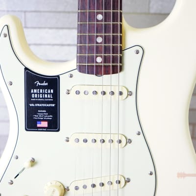 Fender American Original '60s Stratocaster Left-Handed with Rosewood Fretboard - Olympic White image 4