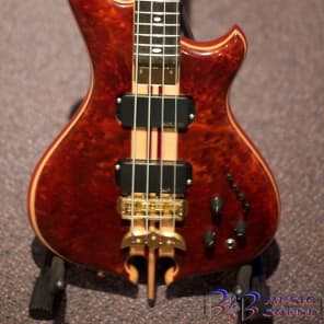 Alembic BURLREDWOOD4 Custom Burl Redwoood Top 4 String Bass with Hard Case image 6