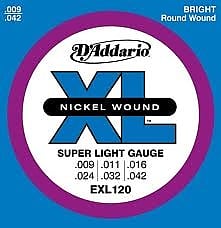 D'Addario EXL120 Electric Guitar Strings - Super Light image 1