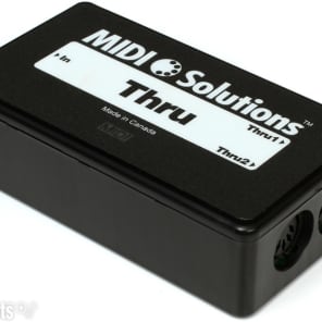 MIDI Solutions MultiVoltage Thru 1-in 2-out MIDI Through Box image 3