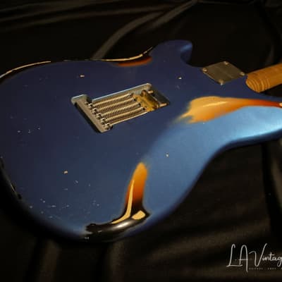 Xotic S-Style Electric Guitar XSC-2 in Lake Placid Blue over a 3T 'Burst #1915 image 9